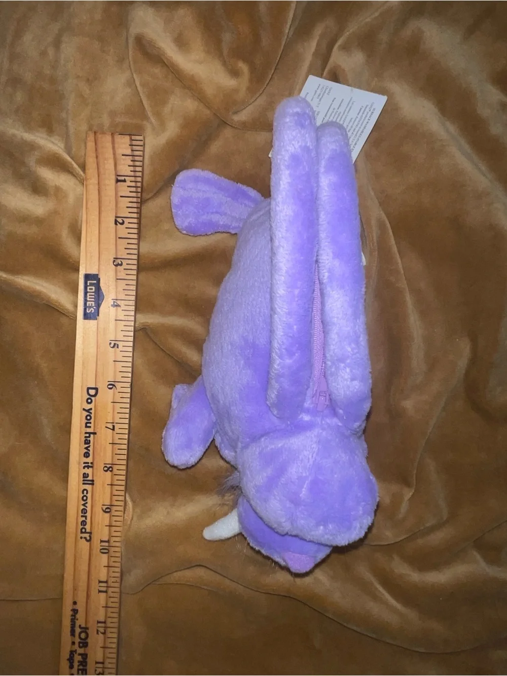 Vintage Ganz Whimsy Clutches Portable Pet Pouches Purple Walrus Plush Purse